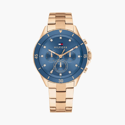 TOMMY HILFIGER Drop2 40 mm Blue Dial Stainless Steel Analogue Wrist Watch for Women - TH1782710