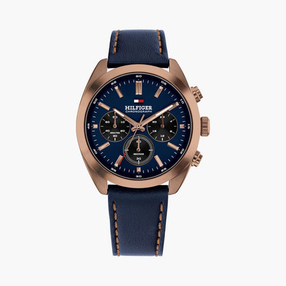 TOMMY HILFIGER Hudson Leather Strap Chronograph Watch - TH1710721W
