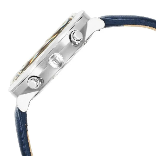 Titan Timeless Treasures Quartz Analog Dual Time Blue Dial With Blue Color Leather Strap Watch For Men nt10022sl01 Men's Watch