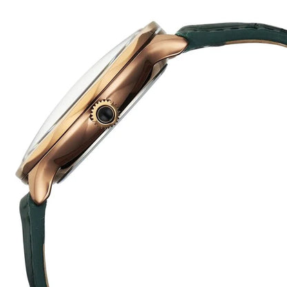 Titan Stellar Analog with Sun Moon Phase and Green Dial Green Leather Strap Watch for Men 10028ql01