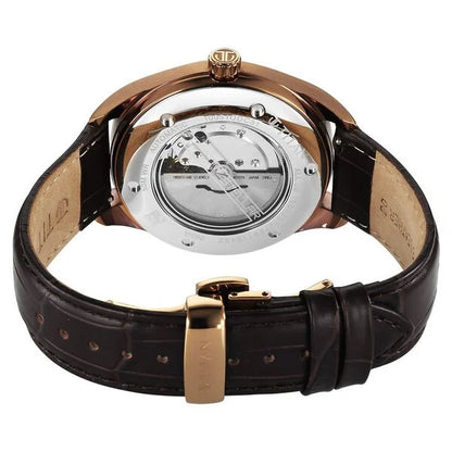 Titan Stellar Starlight Analog with Concealed Automatic and Brown Dial Brown Leather Strap Watch for Men 10051ql01