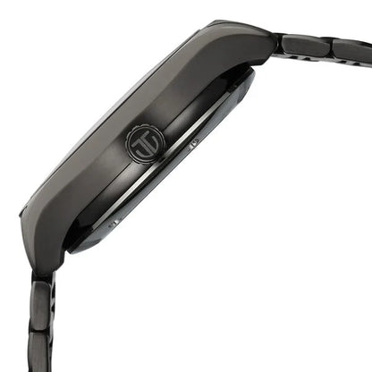 Titan Stellar Starlight Analog with Concealed Automatic and Violet Dial Dark Gun Stainless Steel Strap Watch for Men 10051qm01