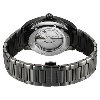 Titan Stellar Starlight Analog with Concealed Automatic and Violet Dial Dark Gun Stainless Steel Strap Watch for Men 10051qm01