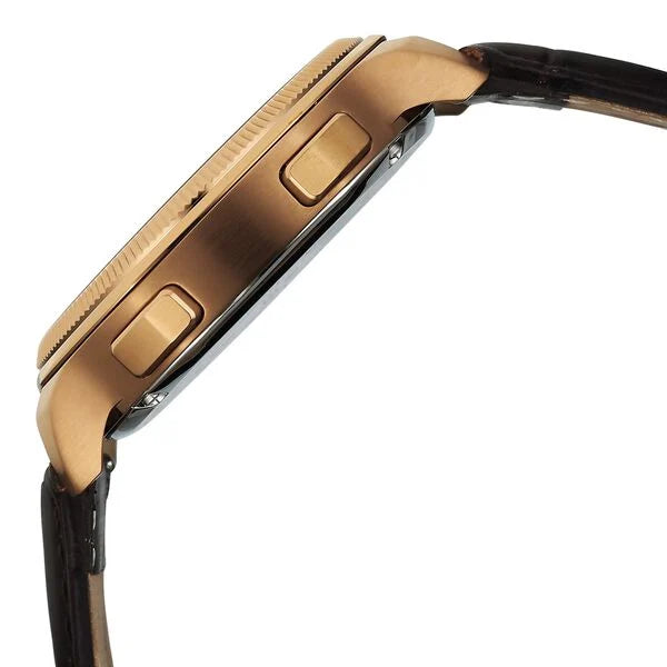 Titan Stellar Zodiac Analog with Dual Moonphase and Jumping Hour and Brown Dial Brown Leather Strap Watch for Men 10053ql01