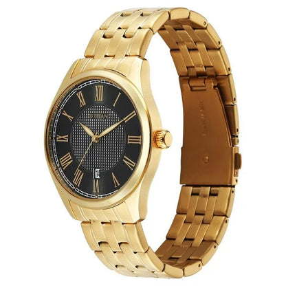 Titan Neo Roman Analog with Green Dial Carnation Gold Stainless Steel Strap Watch for Men 10063ym01