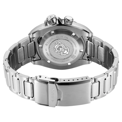 Titan Zero Hour Diver's 200m Quartz Analog Blue Dial Silver Stainless Steel Strap Watch For Men 10068km01