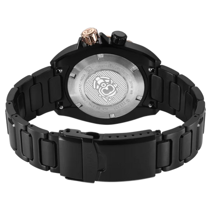 Titan Zero Hour Diver's 200m Quartz Analog Black Dial Black Stainless Steel Strap Watch For Men 10068km02