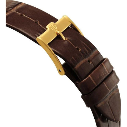 Titan Edge Monture Quartz Analog Brown Dial Brown Leather Strap Watch For Men 1043yl10