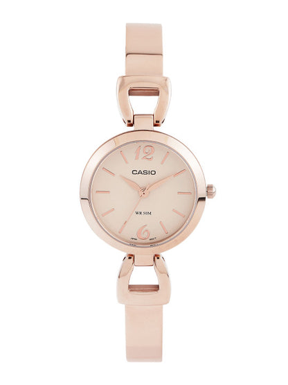 Casio Lady's LTP-E402PG-9AVDF Rose Gold Analog dial Metal A981