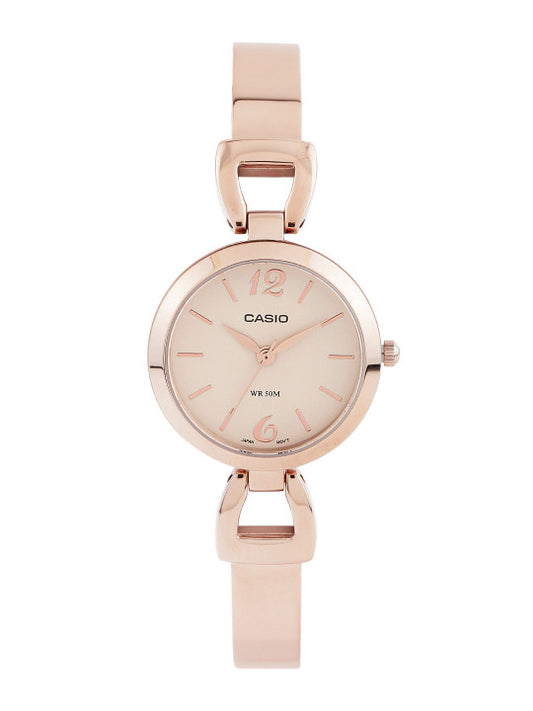 Casio Lady's LTP-E402PG-9AVDF Rose Gold Analog dial Metal A981