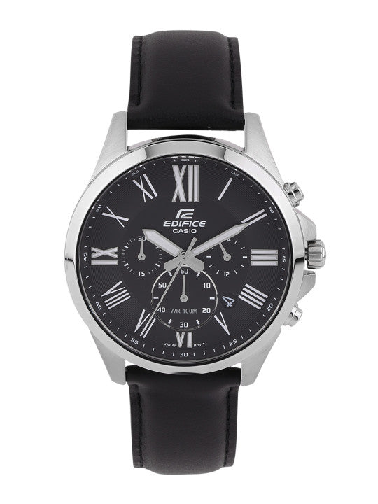 Edifice Men Black Dial Chronograph Watch EFV-500L-1AVUDF - EX319