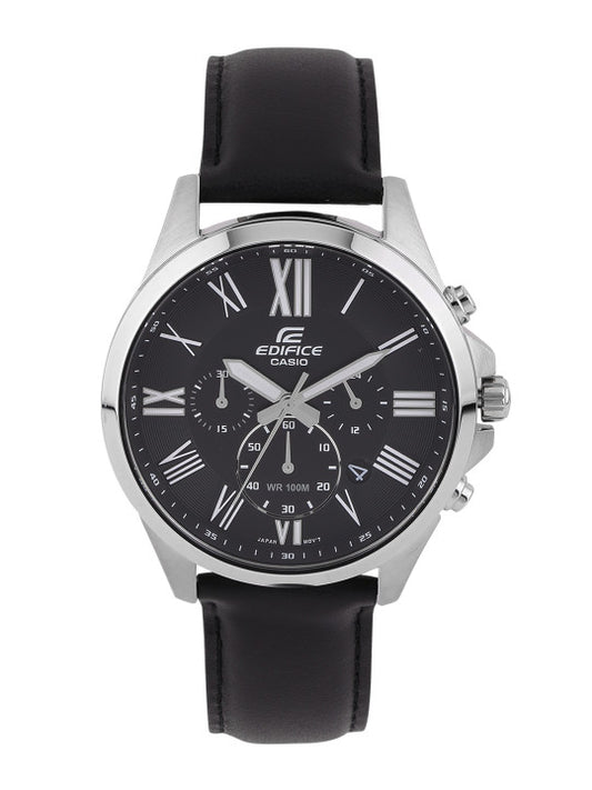 Edifice Men Black Dial Chronograph Watch EFV-500L-1AVUDF - EX319