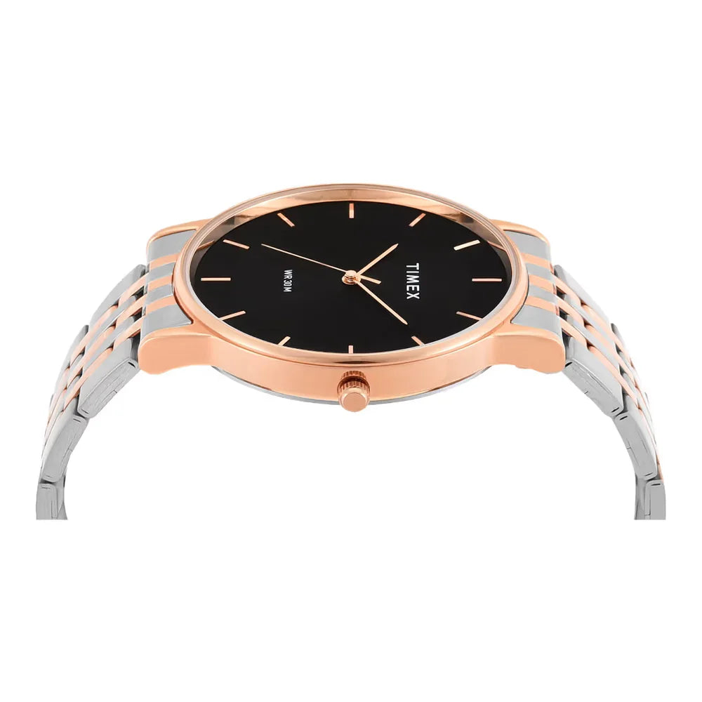 Timex Men Black Round Dial Analog Watch - TWTG12003
