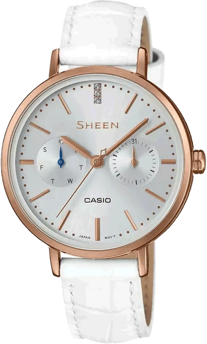 Casio Sheen SHE-3054PGL-7AUDR (SX197) Leather Strap Women's Watch