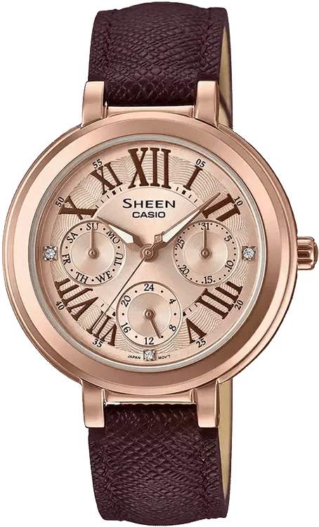 Casio Sheen SHE-3034GL-7A2UDF (SX215) Leather Strap Women's Watch