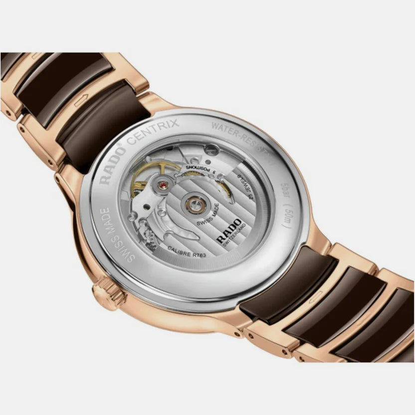 Rado Centrix Unisex Automatic Brown Dial Analog Stainless Steel Watch R30017712