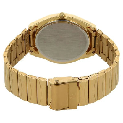 Titan Quartz Analog with Day and Date Champagne Dial Golden Stainless Steel Strap Watch For Men nu1578ym05