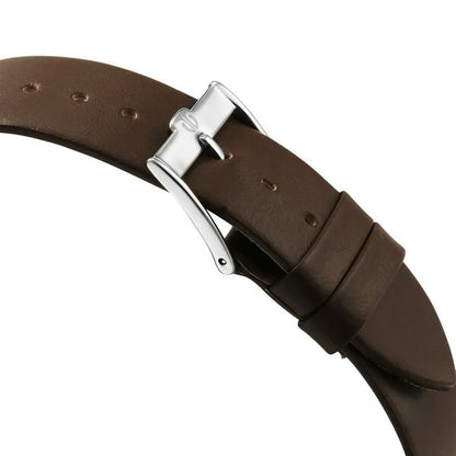 Titan Edge Silver Dial Analog Stainless Steel Leather Strap Watch for Men nu1595sl03
