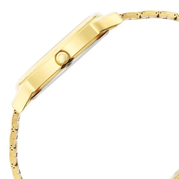 Titan Karishma Zing Quartz Analog Green Dial Golden Stainless Steel Strap Watch For Men nu1644ym05