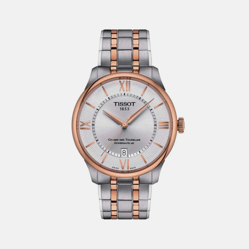 Tissot Chemin Des Tourelles Men Automatic Silver Dial Analog Stainless steel Watch T1398072203800