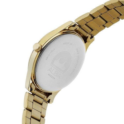 Alba ARX018X1 Gold Metallic Strap Watch