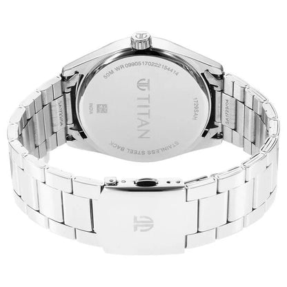 Titan Neo Black Dial Analog with Date Stainless Steel Strap watch for Men nr1729sm08