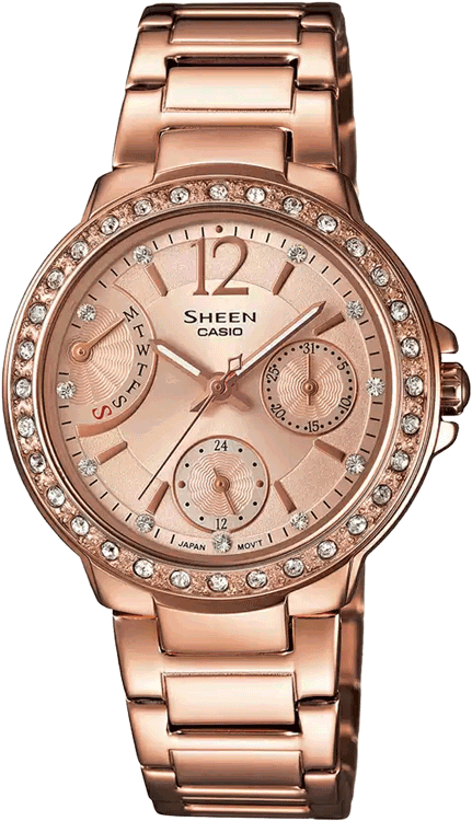 Casio Sheen SHE-3805PG-9AUDR (SX135) Rose Gold Women's Watch