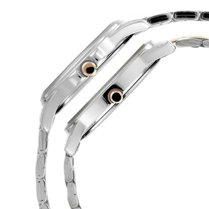 Titan Bandhan Quartz Analog with Day and Date Silver Dial Stainless Steel Strap Watch for Couple nu17742565km0