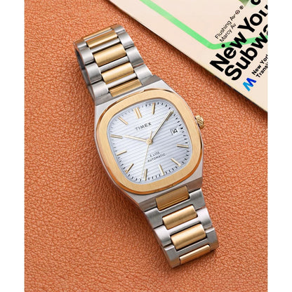 Timex Square 38mm Silver Dial Analog Men Watch - TW6A00600UJ