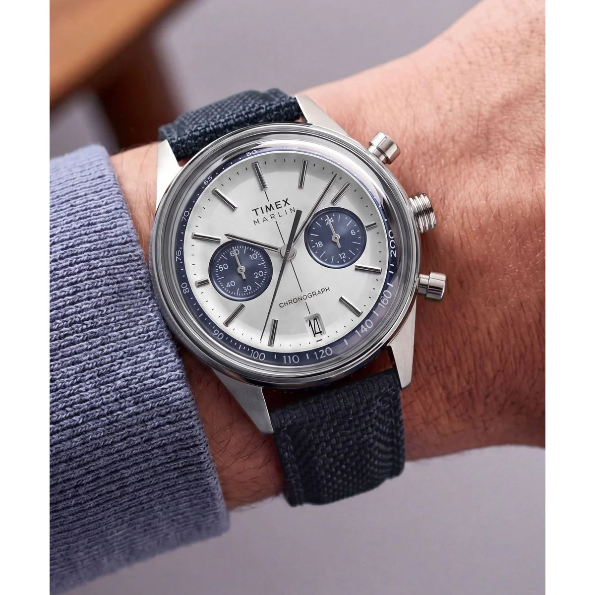 Timex Marlin Round 40mm Silver Dial Analog Men Watch - TW2Y89900UJ