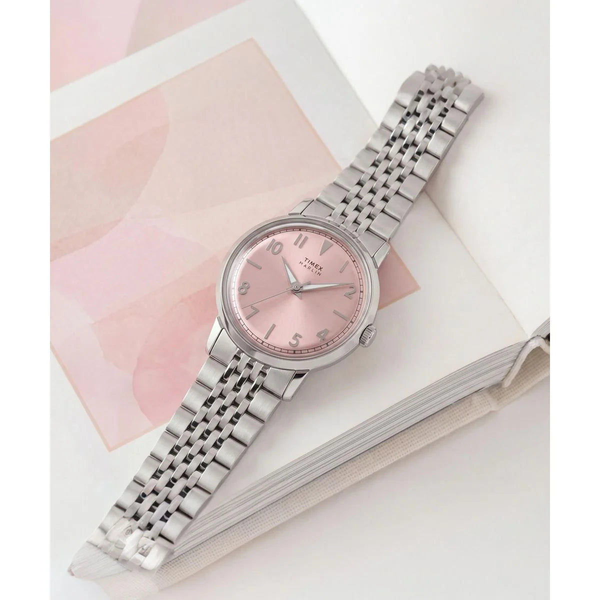 Timex Marlin Round 34mm Pink Dial Analog Unisex Watch - TW6A03900UJ
