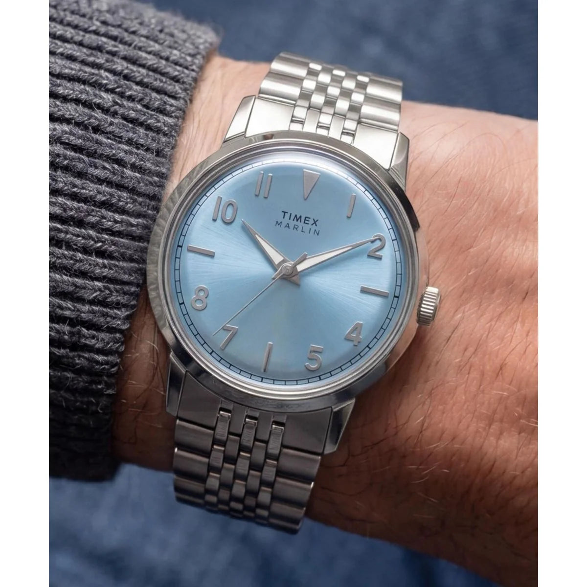 Timex Marlin Round 34mm Blue Dial Analog Unisex Watch - TW6A03800UJ