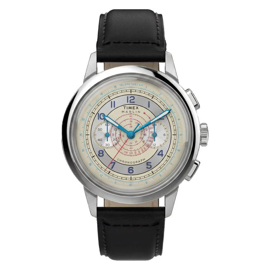 Timex Marlin Neo Telemeter Round 40mm Silver Dial Analog Men Watch - TW6A01200UJ