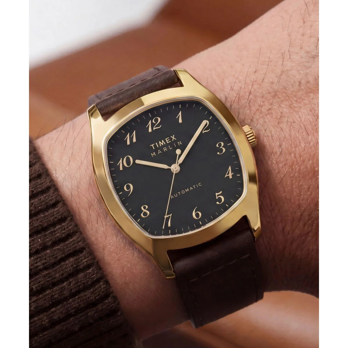 Timex Marlin Tonneau 36mm Black Dial Mechanical Automatic Men Watch - TW2Y84500IK