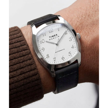 Timex Marlin Tonneau 36mm White Dial Mechanical Automatic Men Watch - TW2Y84300IK