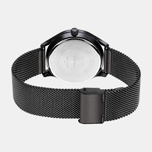 Enticer Men Quartz Black Dial Analog Mesh Watch A2103