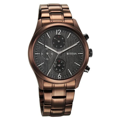 Titan Neo SplashBlack Dial Quartz Multifunction Stainless Steel Strap watch for Men nu1805km08