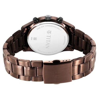 Titan Neo SplashBlack Dial Quartz Multifunction Stainless Steel Strap watch for Men nu1805km08