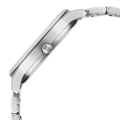 Titan Men's Timeless Style Watch: Refined White Dial and Metal Strap np1806sm03