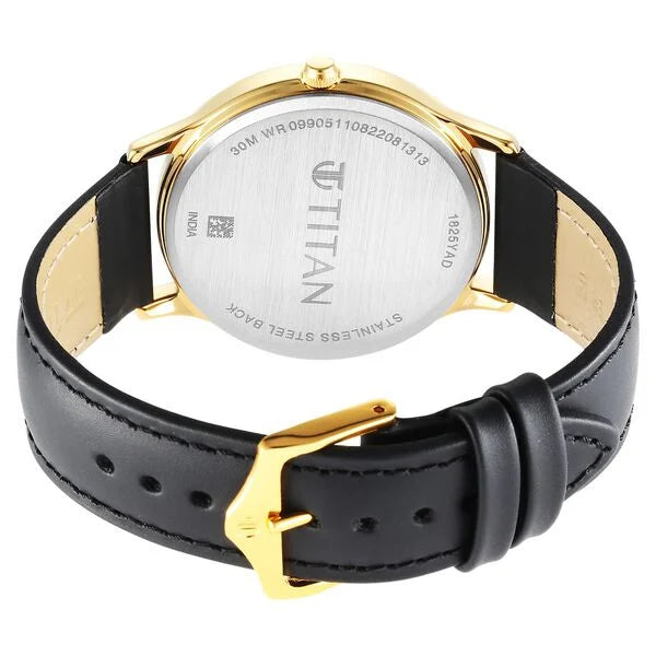 Titan Karishma Radiance Blue Dial Analog Leather Strap watch for Men nt1825yl05