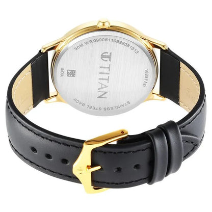 Titan Karishma Radiance Blue Dial Analog Leather Strap watch for Men nt1825yl05