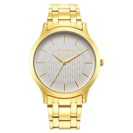 Titan Karishma Radiance White Dial Analog Stainless Steel Strap Watch for Men  NU1825YM06