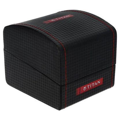 Titan Maritime White Dial Chronograph Leather Strap Watch for Men nt1830kl01