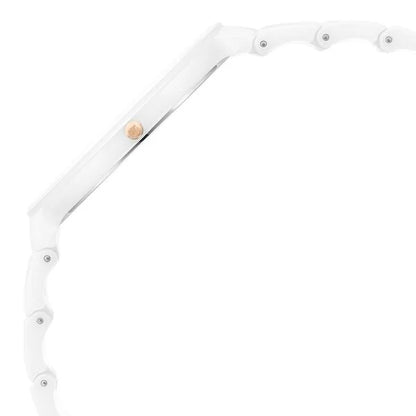 Titan Edge Squircle Quartz in Arctic White with Glossy Ceramic Unisex Watch NU1841QC03