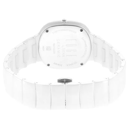 Titan Edge Squircle Quartz in Arctic White with Glossy Ceramic Unisex Watch NU1841QC03