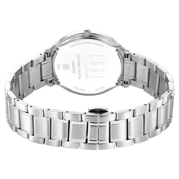 Titan Edge Metal Silver Dial Stainless Steel Strap Watch for Men NU1843SM02