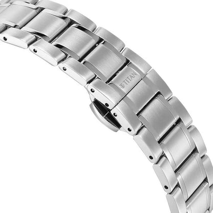 Titan Edge Murals Quartz Analog Blue Dial Stainless Steel Strap Watch For Men NU1843SM04