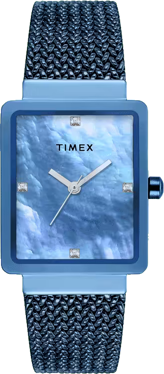 TIMEX Trendline Rectangle 25mm Blue Dial Analog Watch  - For Women TWEL20705