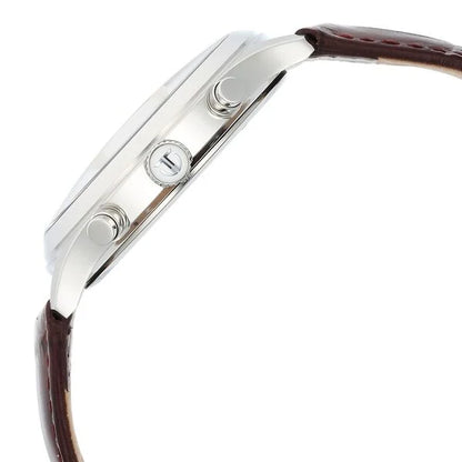 Titan Sapphire Multifunction Quartz Analog with Day and Date White Dial Leather Strap Watch for Men nt1874sl03