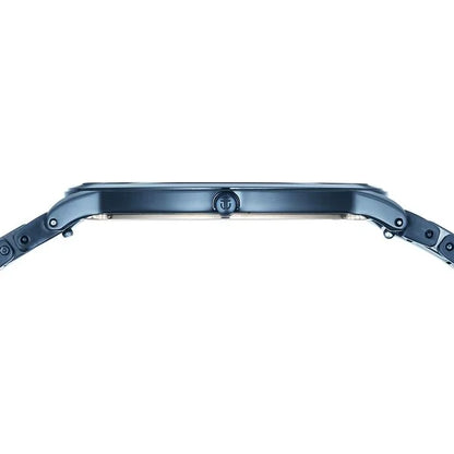 Titan Edge Melange Slim Steel & Ceramic StrapÂ Blue Dial Analog Watch For Men NU1878KD04